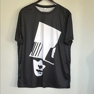 Bucket Head Silkscreen Modern Black Graphic Tee size XL